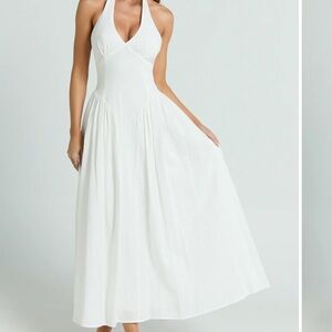 Showpo White Halter Midi Dress